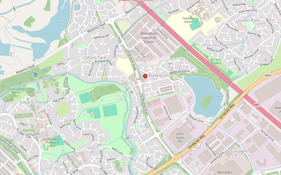 Map showing Giffard park school